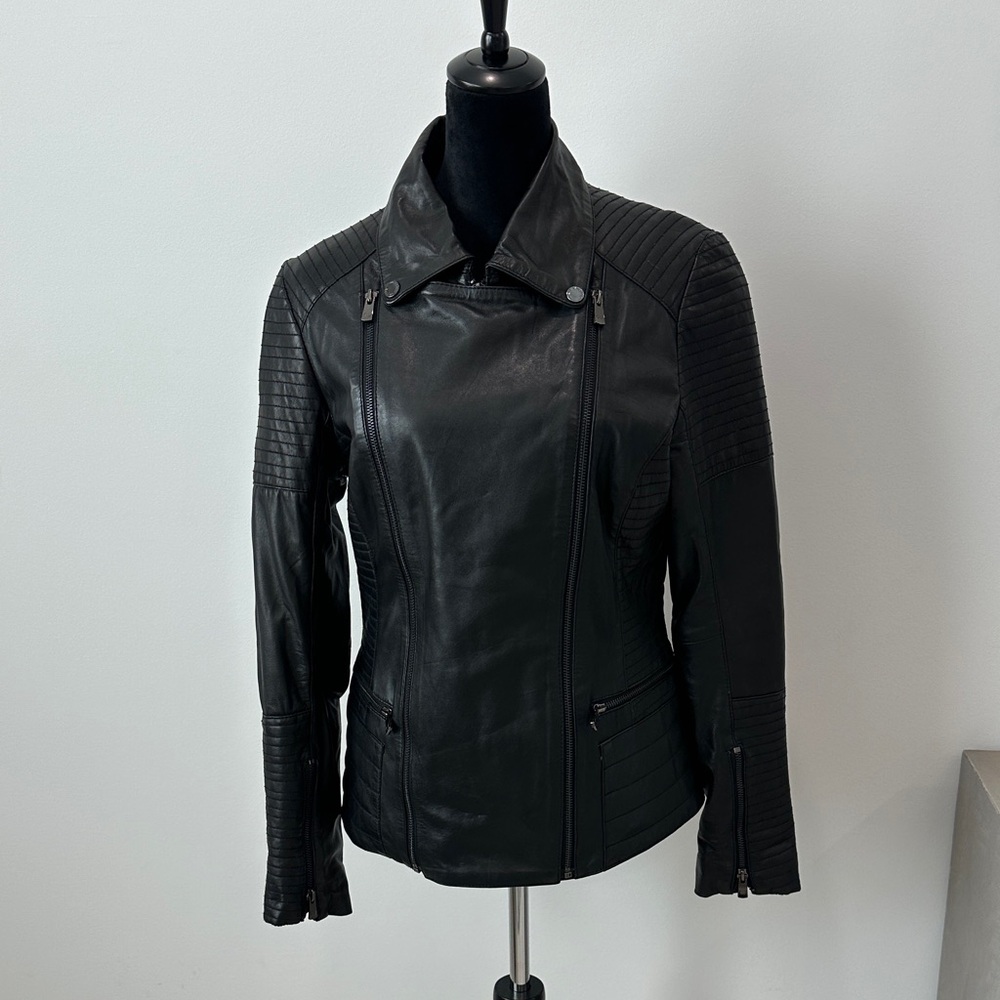 Black Leather Buttersoft Jacket by Bodchristensen